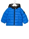 Moncler Babies' Down Jacket With Hood In Blu