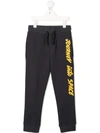 Stella Mccartney Kids' Journey Into Space Printed Track Pants In Grey