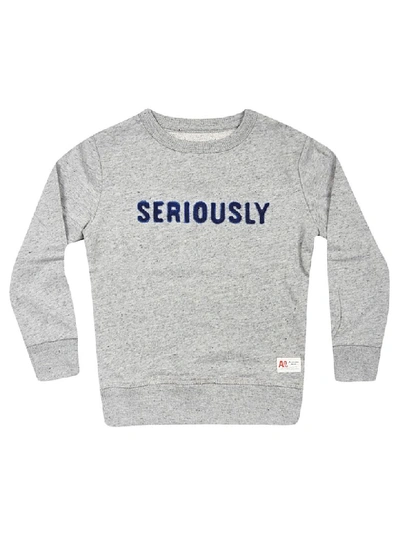 Ao76 Kids' Embroidered Logo Sweatshirt In Grey