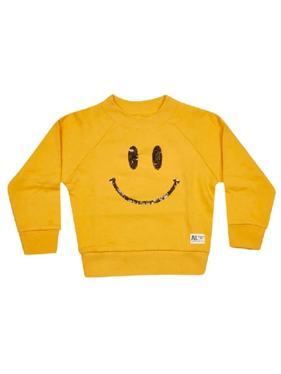 Ao76 Kids' Sequin Embroidered Sweatshirt In Yellow