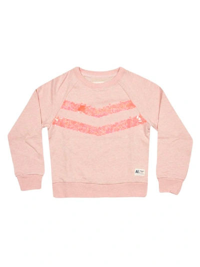 Ao76 Kids' Embroidered Sweatshirt In Pink