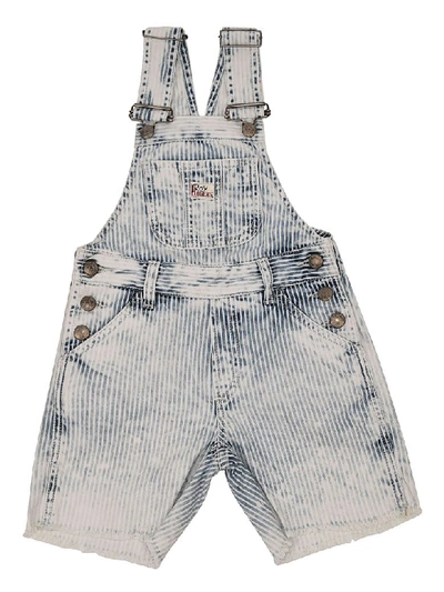 Roy Rogers Kids' Guya Dungarees In White/blue