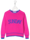 Alberta Ferretti Kids' Baby Girl Sweater Sunday In Fuchsia