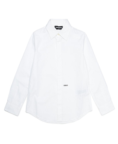 Dsquared2 Long-sleeved Classic Shirt In White