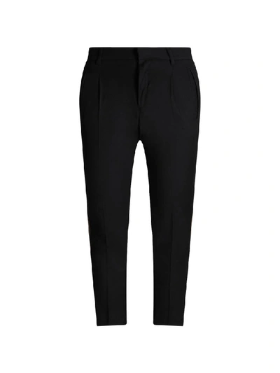 Fendi Black Pants With Double Ff For Kid In Nero Bianco