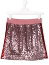 Alberta Ferretti Teen Sequinned Mini Skirt In Pink