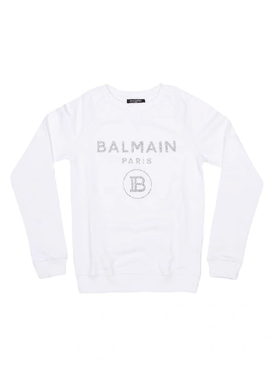 Balmain Kids'  Logo Sweatshirt In White
