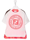 Fendi Kids' T-shirt With Logo Ff In Latte