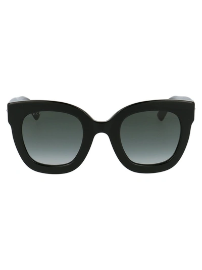 Gucci Eyewear Monogram Star Cat In Black