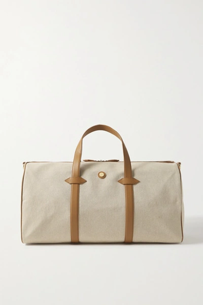 Paravel + Net Sustain Main Line Duffel Vegan Leather-trimmed Canvas Weekend Bag In Scout Tan