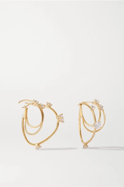 Panconesi Constellation Gold-plated Crystal Earrings