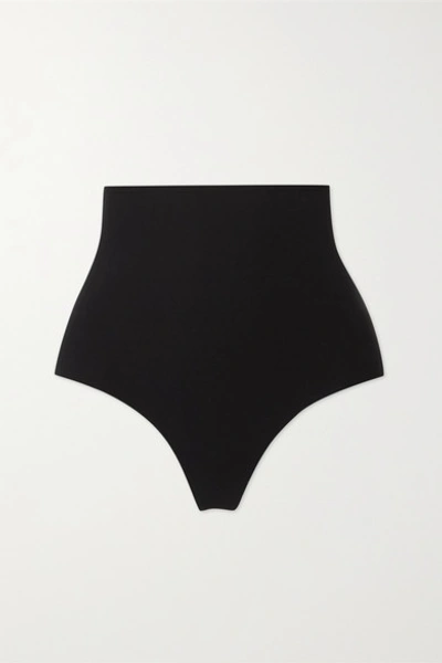 Commando Butter Control Stretch-modal Thong In Black