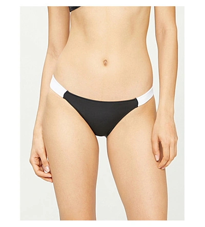 Calvin Klein Ck Blocking Logo-print Bikini Bottoms In Beh Pvh Black