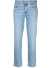J Brand Teagan High-waist Straight-leg Jeans In Light Blue