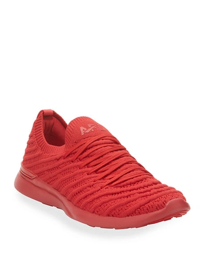 Apl Athletic Propulsion Labs Techloom Wave Two-way Running Sneakers In Red