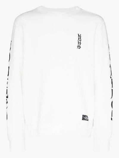 Neighborhood Sweatshirt Mit Rundem Ausschnitt In White