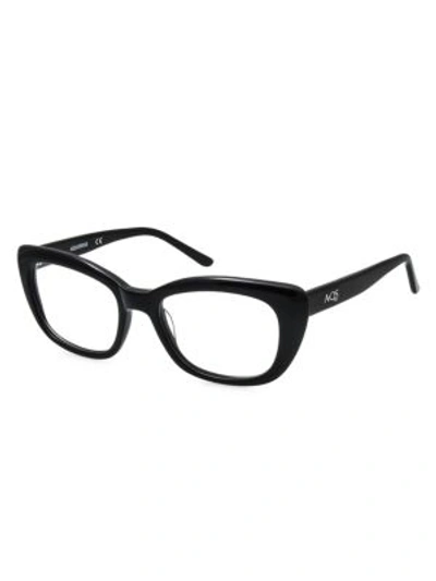 Aqs Women's Lola 51mm Square Optical Glasses In Black