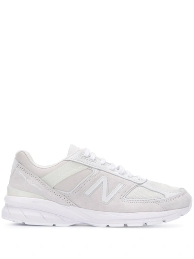 Junya Watanabe + New Balance 990 V5 Suede And Mesh Sneakers In White
