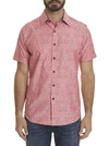 Robert Graham Equinox Short Sleeve Shirt In Coral
