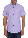 Robert Graham Equinox Short Sleeve Shirt In Lilac