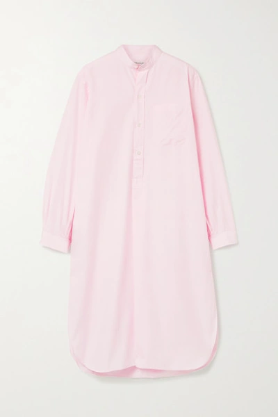 Charvet Cotton-poplin Nightdress In Pink