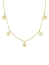 Roberto Coin Women's Diamond By The Inch 18k Yellow Gold & Diamond Dangle Necklace