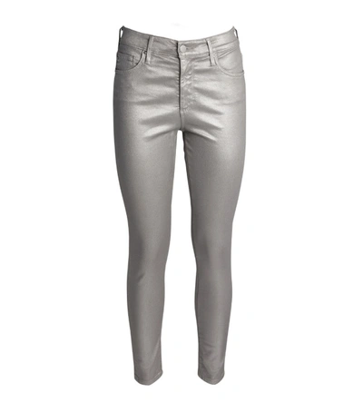 Ag Farrah Ankle Skinny Jeans In Leatherette Chrome-cast Iron