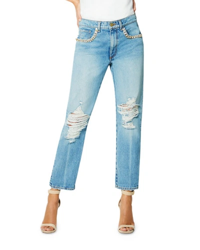 Ramy Brook Embellished Elle Boyfriend Jeans In Vintage Wash