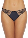 Dita Von Teese Julie's Roses G-string In Black,nude