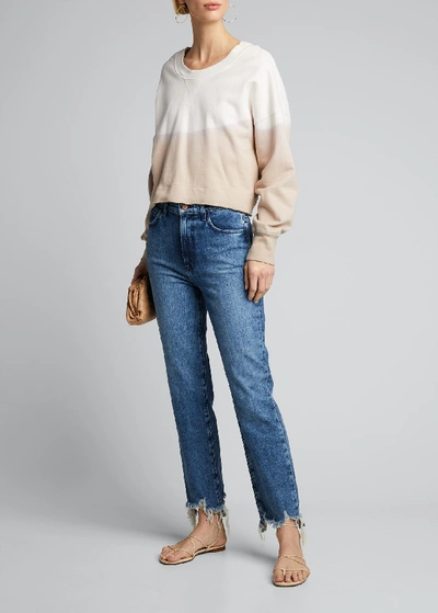 J Brand Jules High-rise Straight Jeans In Sympathy Destruct