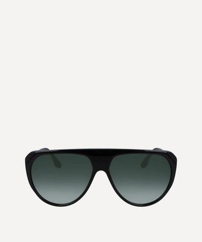 Victoria Beckham Half Moon Acetate Sunglasses In Black