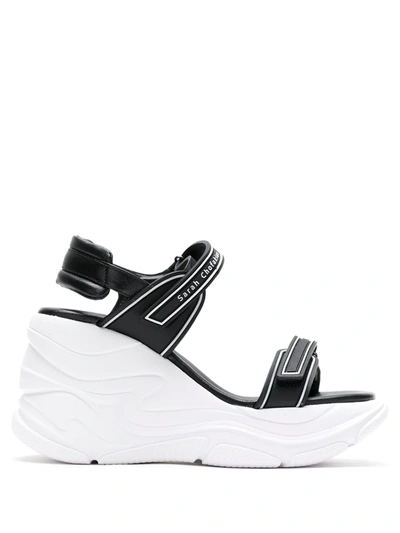 Sarah Chofakian Comfort Flatform Sandals In Black