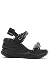 Sarah Chofakian Comfort Flatform Sandals In Black