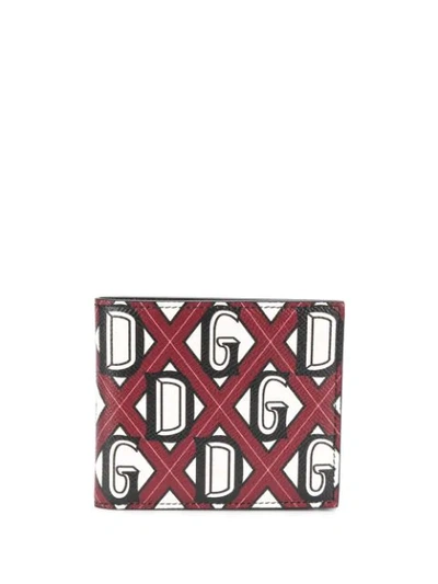 Dolce & Gabbana Dg Logo Print Wallet In Red