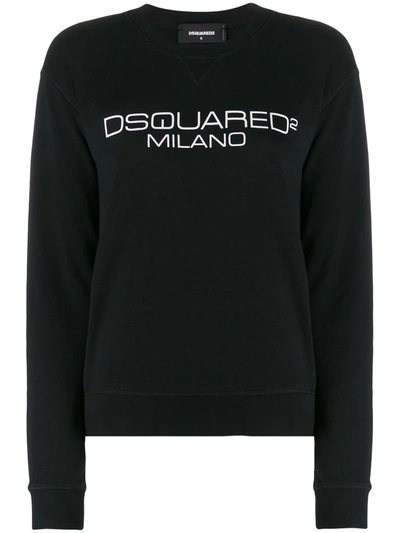Dsquared2 Logo Print Sweatshirt In Black