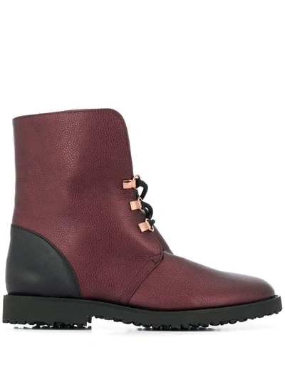 Hogl Cuddly Ankle Boots In Red