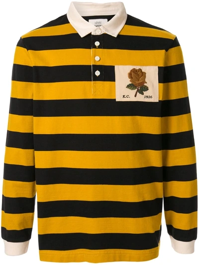 Kent & Curwen Striped Polo Shirt In Yellow