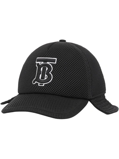Burberry Monogram Motif Reconstructed Baseball Cap In Black