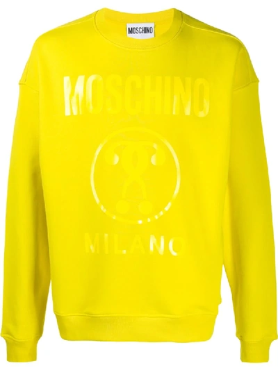 Moschino Logo-print Sweatshirt In Yellow
