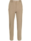 Joseph Trina Mid-rise Straight-leg Linen And Cotton-blend Trousers In Toffee