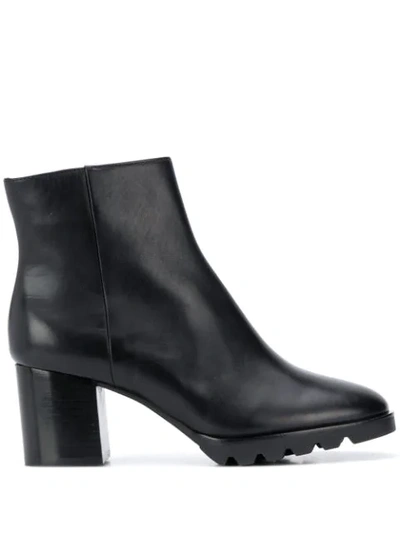 Hogl Leather Ankle Boots In Black