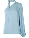 Egrey One Shoulder Blouse In Blue