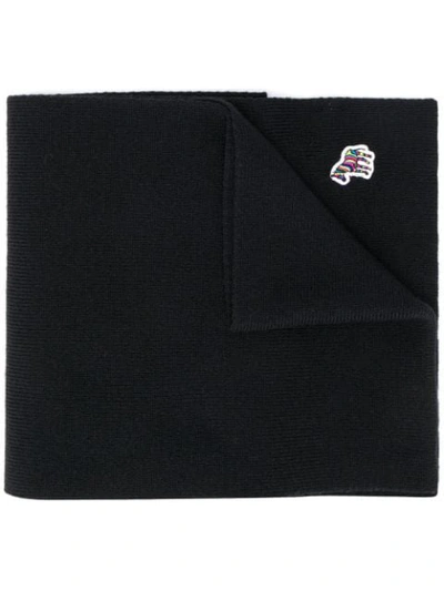 Ps By Paul Smith Knitted Wool Scarf In Black