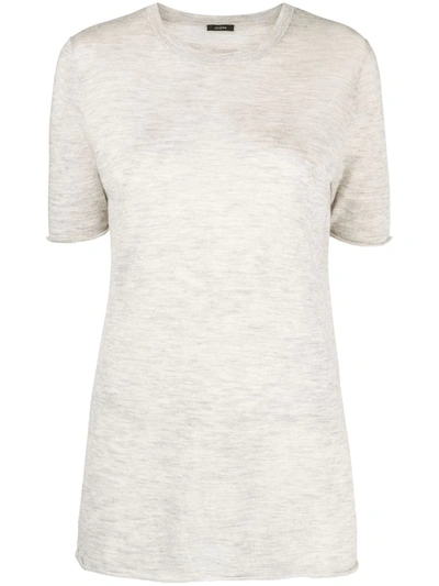 Joseph Marled-effect Short-sleeve T-shirt In White