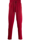 Dolce & Gabbana Ribbed Waistband Track Pants In Red