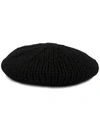 Undercover Cable Knit Beret In Black