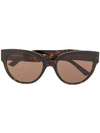 Balenciaga Flat Butterfly Sunglasses In Black
