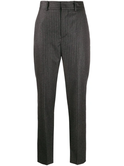 Isabel Marant Striped Tailored-style Trousers In Grey