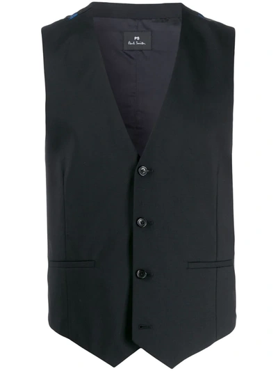 Ps By Paul Smith Single Breasted Waistcoat In Black