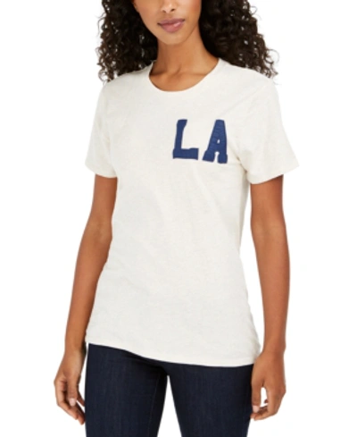 Lucky Brand La Patch T-shirt In Oatmeal Heather